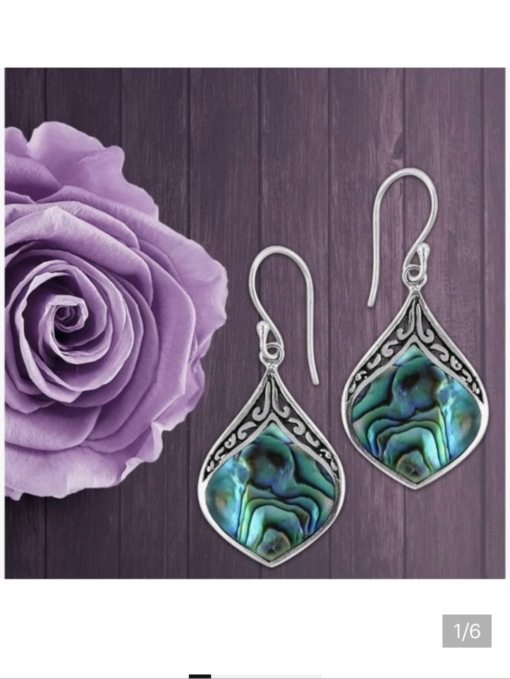 🆕️ Sterling Silver & Abalone Shell Earrings